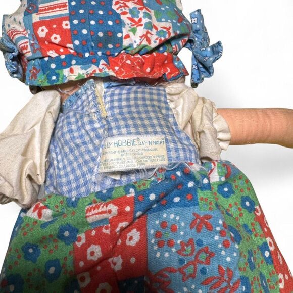 Vtg Knickerbocker Patchwork Holly Hobbie Rag Doll - Picture 7 of 8
